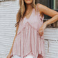 Foil Frill Trim Sleeveless Top