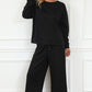 Take Me Away Textured Long Sleeve Top and Pants Set - 6 Colors