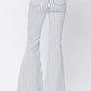 Judy Blue High Waist Super Flare White Pin Stripe Jeans