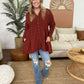 Peplum Raw Edge Shirt with Pockets
