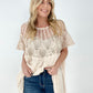 Oli & Hali Mineral Washed Crochet Detail Lace Top Dress