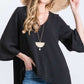 Jade By Jane Dressy V-Neck Overlap Top