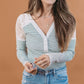 Long Sleeve Striped Bodysuit W/ Lace Trim