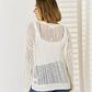 HYFVE Openwork Ribbed Trim Long Sleeve Knit Top