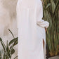 Crinkle Button Front Cover Up Shirt Dress