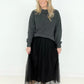 Zenana Mesh Pleated Maxi Skirt