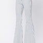 Judy Blue High Waist Super Flare White Pin Stripe Jeans
