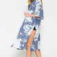 Justin Taylor Botanical Print Split Cover Up