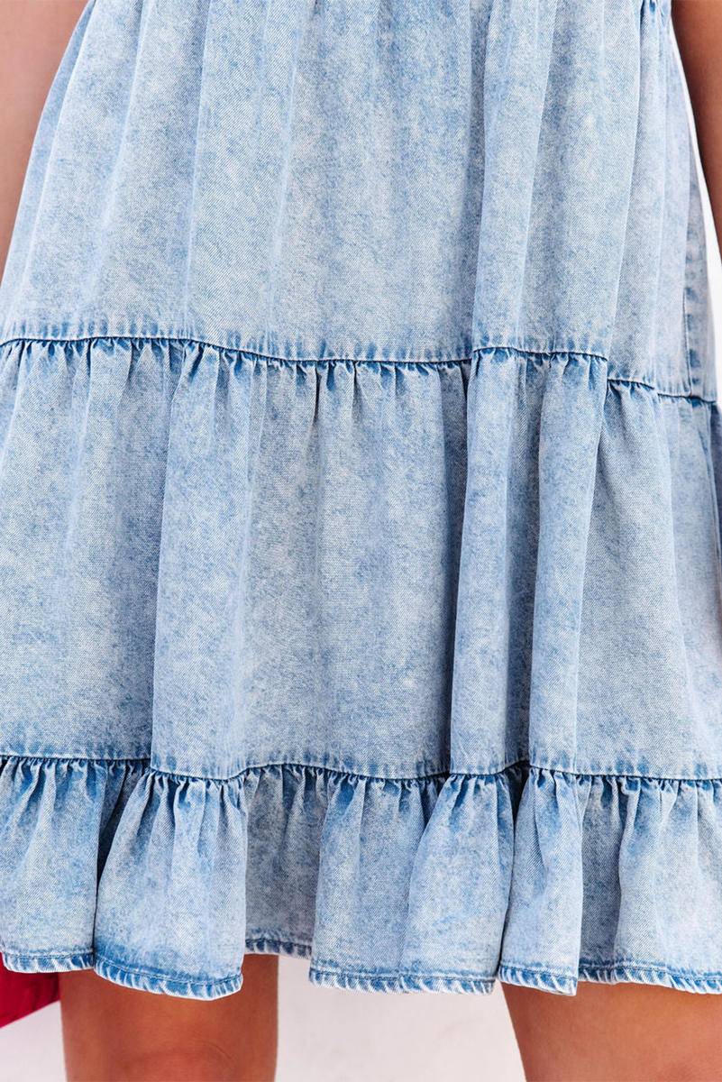 Summer Nights Denim Baby Doll Dress