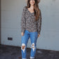Ditsy Floral Square Neck Button Down Blouse