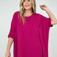Zenana "Modish Comfort" Rayon Oversized Front Pocket Top