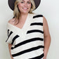 Oversized Stripe Knit Vest