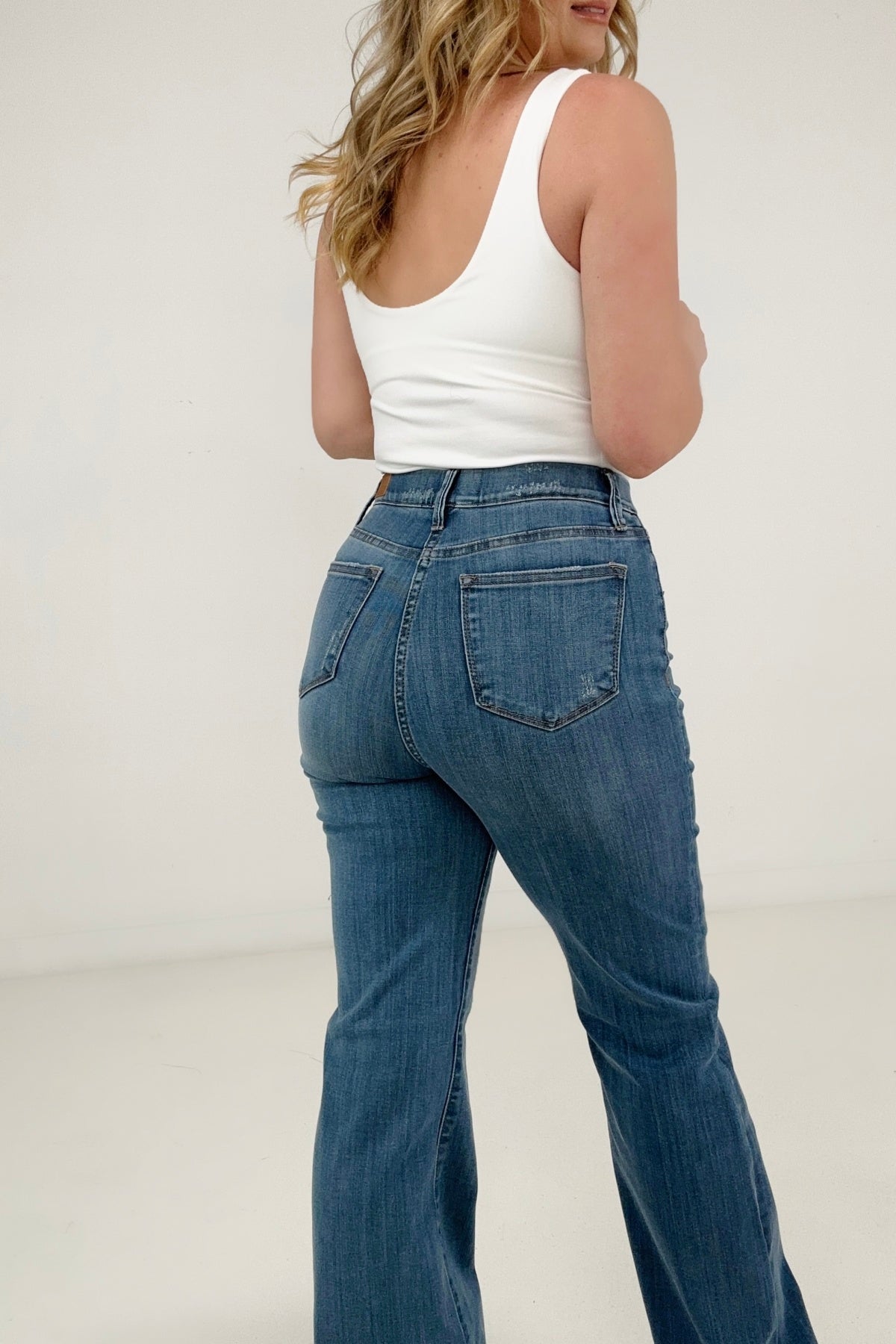 Judy Blue Pull On Slim Bootcut Jeans