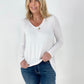 Rae Mode Basic V-Neck Long Sleeve Top