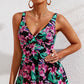 Full Size Twist Front Sleeveless Swim Dress