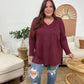 V-Neck High-Low Hem Top