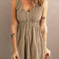 Sleeveless Button Down Mini Dress