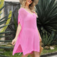 Openwork Side Slit Cover-Up Dress