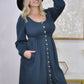 New Colors! Button Up Long Sleeve Dress (Only Ships to US)