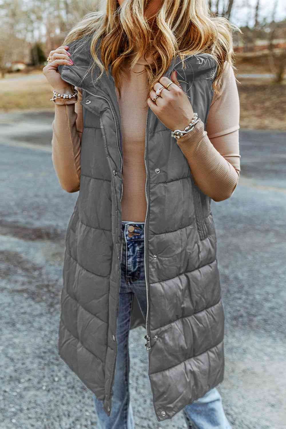 Women's Hooded Sleeveless Puffer Vest