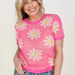 Daisy Short Sleeve Knit Sweater