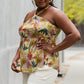 Floral Halter Top in Green