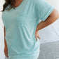 SIZE XL Pocketful of Basics Polka Dot Tee in Sage