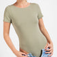 Rae Mode Solid Butter Boat Neckline Bodysuit