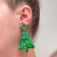 PREORDER: Pine Glitter Clear Resin Christmas Tree Dangles