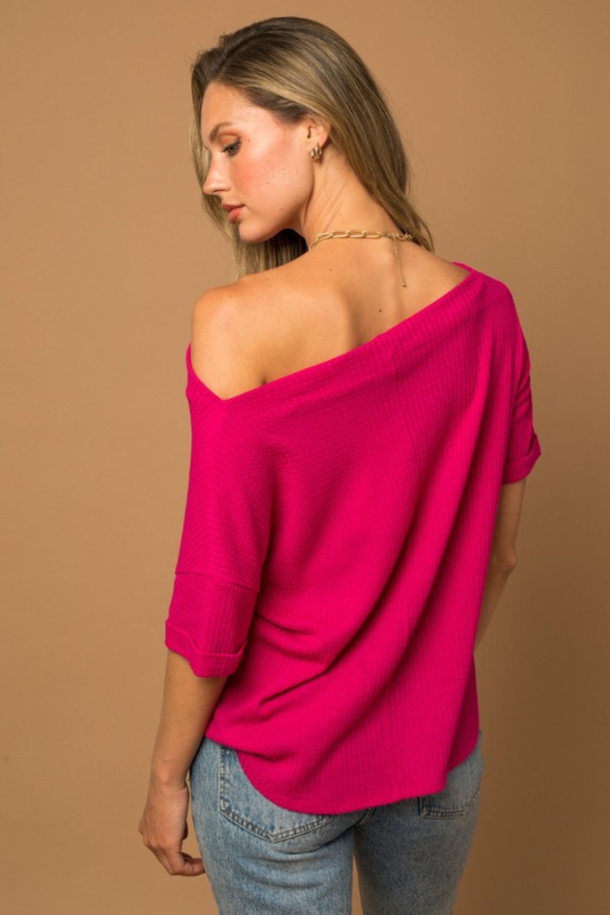 Off the Shoulder Cowl Neck Top