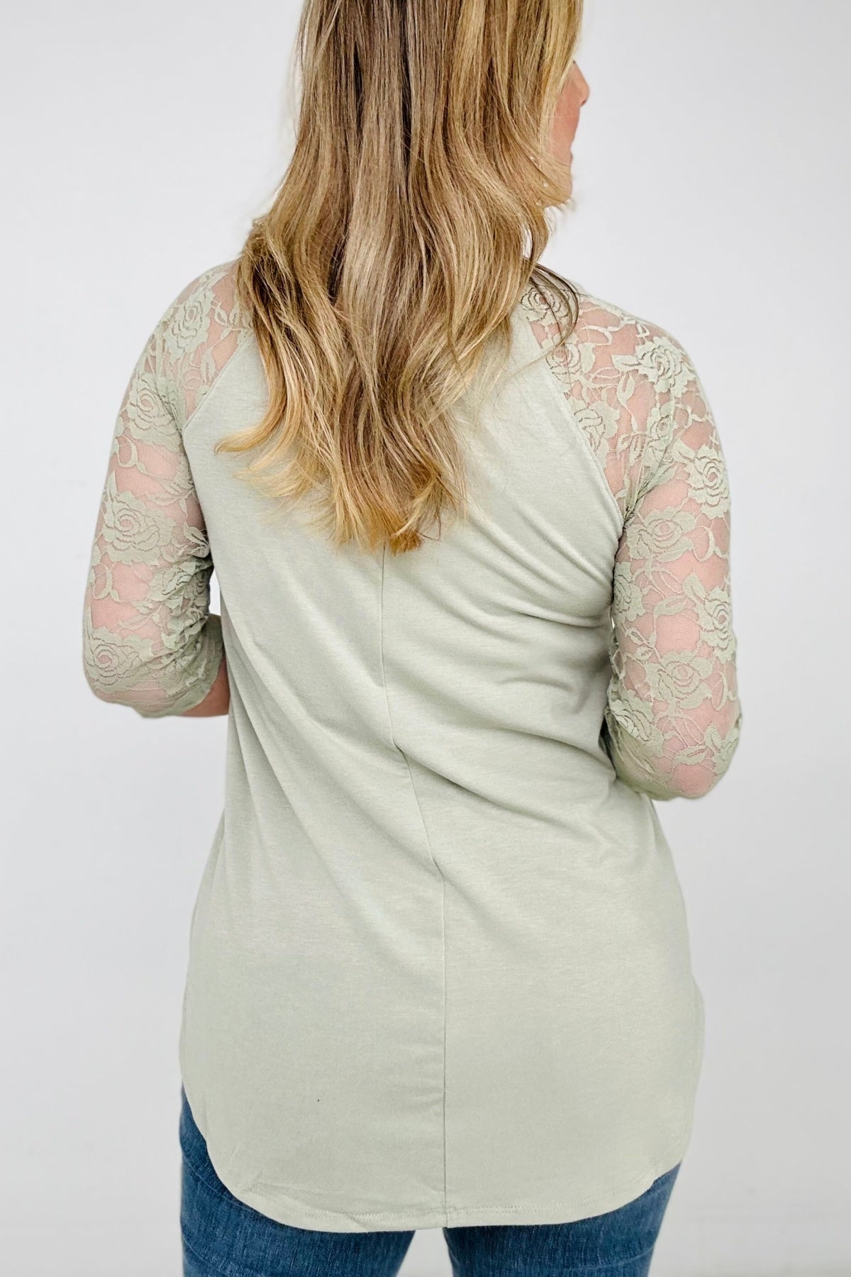 On The Go Lace Half Sleeve Top