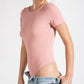Rae Mode Solid Butter Boat Neckline Bodysuit