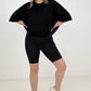 Athletic High Rise Biker Shorts - Black