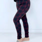 Zenana Ponte Plaid Pull-On Stretch Skinny Pants