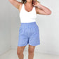 Zenana Striped Button Down Long Sleeve Shirt and Shorts Set