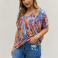 Multicolored Dolman Flowy Top