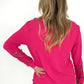 Lace Sleeve V Neck Top