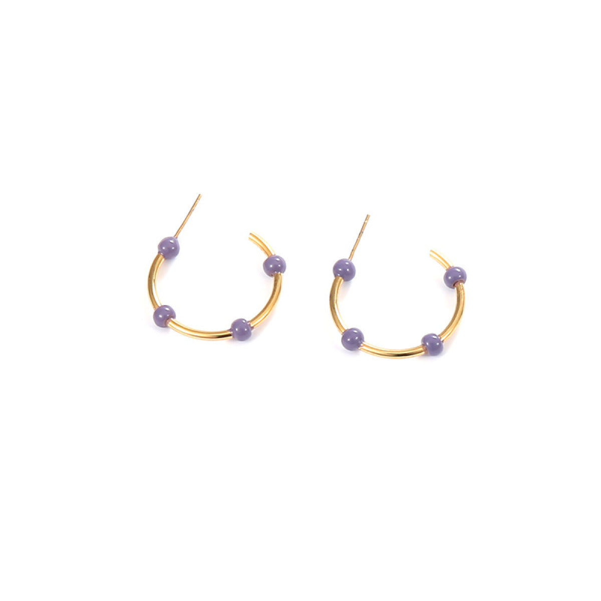 Willow Moon Retro C-Shaped Hoop Earrings