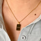 Engraved Loved Rectangle Pendant Necklace (Only Ships to US)