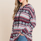 Bombom Modern Tribal Print Knit Hooded Top
