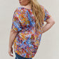 Multicolored Dolman Flowy Top