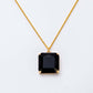 Melania Clara Square Crystal Pendant Necklace