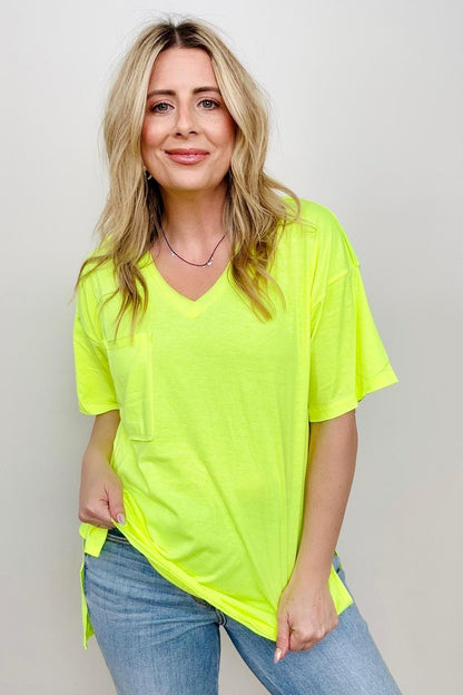 Raw Edge Boyfriend High-Low Hem Tee