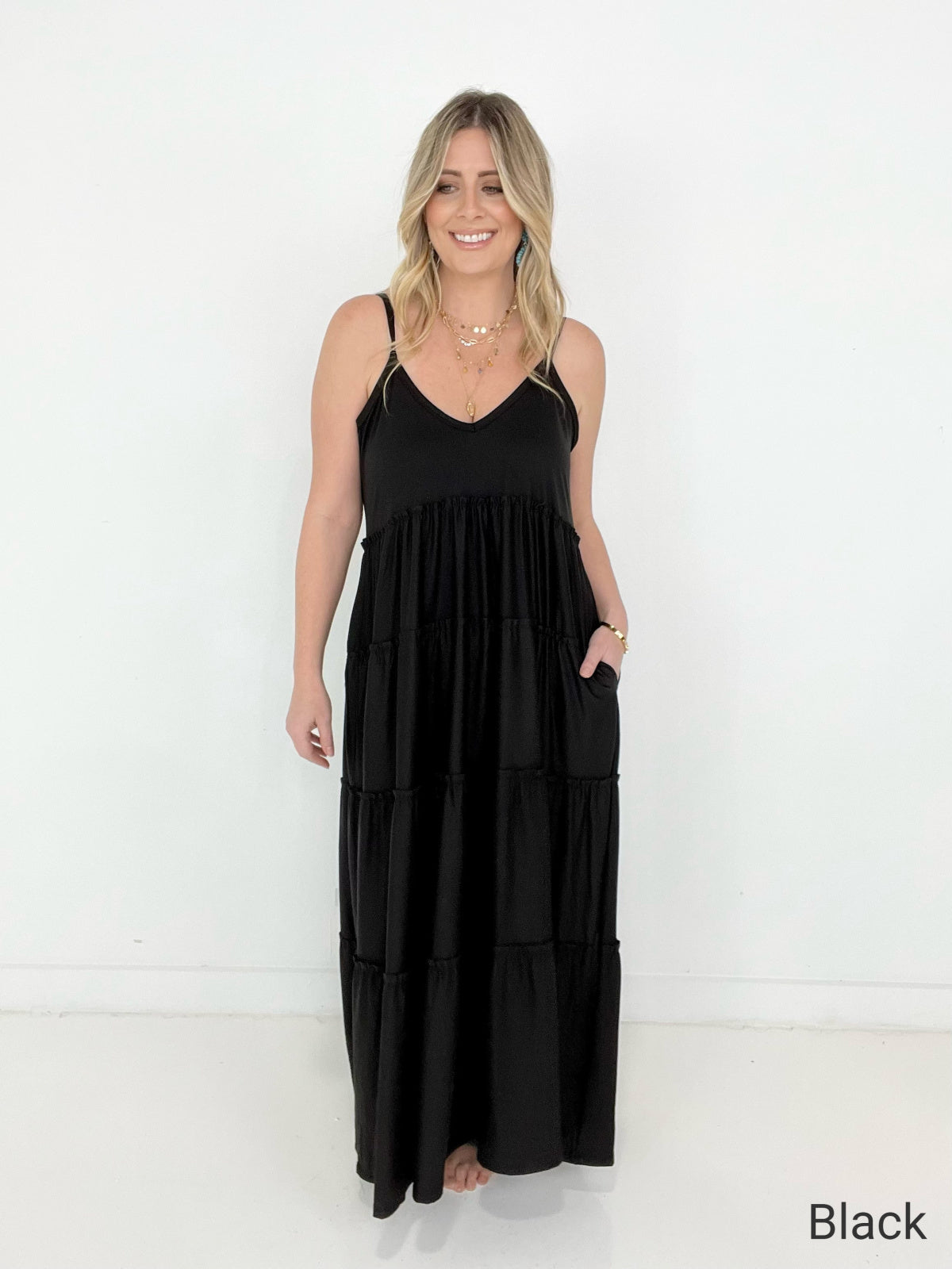Romance At Sunset Tiered Maxi Dress - Multiple Colors