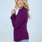 Zenana 'Ruched Romance" Long Sleeve Button Down Top with Ruched Bodice