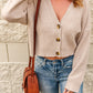 Crop It Like It's Hot Button Front Sweater