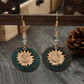 Retro Bohemian Double Sunflower Dangle & Drop Earring