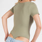 Rae Mode Solid Butter Boat Neckline Bodysuit