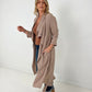 Jade By Jane Draped Front Long Body Jacket