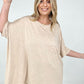 Zenana "Modish Comfort" Rayon Oversized Front Pocket Top